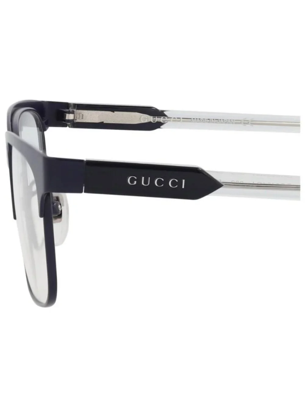 New Gucci Unisex Square/Rectangle Blue Blue Transparent Fashion Designer Eyeglas